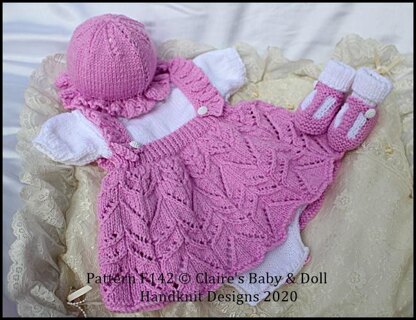 Frilled Skirt all in one Romper Set 16-22” doll/preemie-3m+ baby