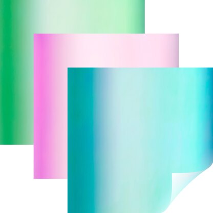 Cricut Holographic Vinyl Sampler 12"X24" 3/Pkg - Mermaid