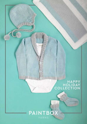 Happy Holiday Collection - Free Layette Knitting Pattern For Babies in Paintbox Yarns Baby DK by Paintbox Yarns