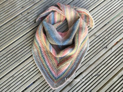 Colourful Triangle shawl