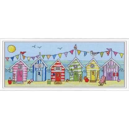 Bothy Threads Beach Hut Fun Cross Stitch Kit - 37 x 15cm