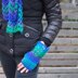 Everyday chevron fingerless mittens