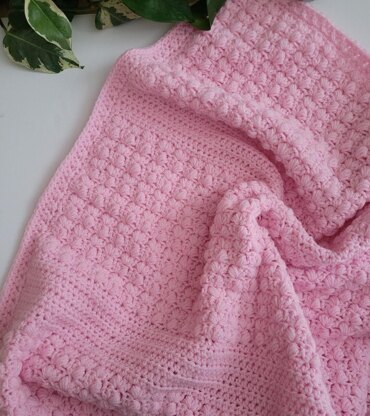 Rosebud Baby Blanket - Crocheted in Pound of Love