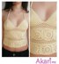 Open weave crochet top with Granny Squares _ M17