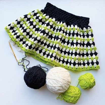 Granny Stripe Tiered skirt