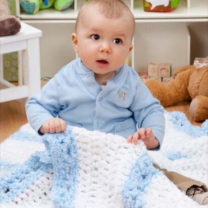 Quick & Cozy Blanket in Red Heart Baby Clouds - LW3011