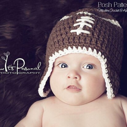 Football Earflap Hat Crochet Pattern 114