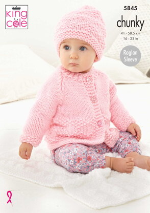Jacket, Sweater, Hat and Blanket Knitted in King Cole Comfort Chunky - 5845 - Downloadable PDF