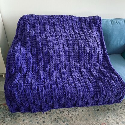 Lace Basket Weave Blanket