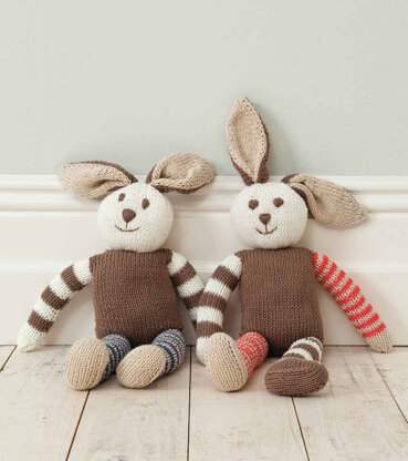 Rabbit Toys in Rico Baby Cotton Soft DK - 167