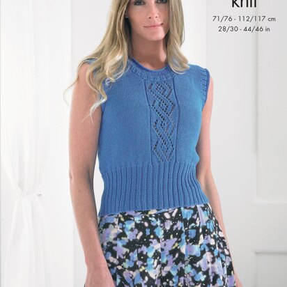 Summer Top and Sweater in King Cole Bamboo DK - 4171 - Downloadable PDF