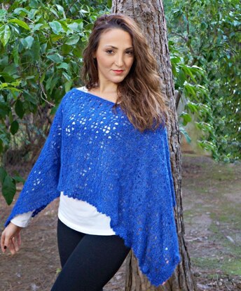 Sapphire shimmer poncho