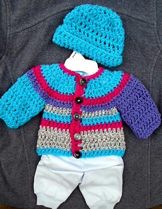 858 Baby Sweater Set