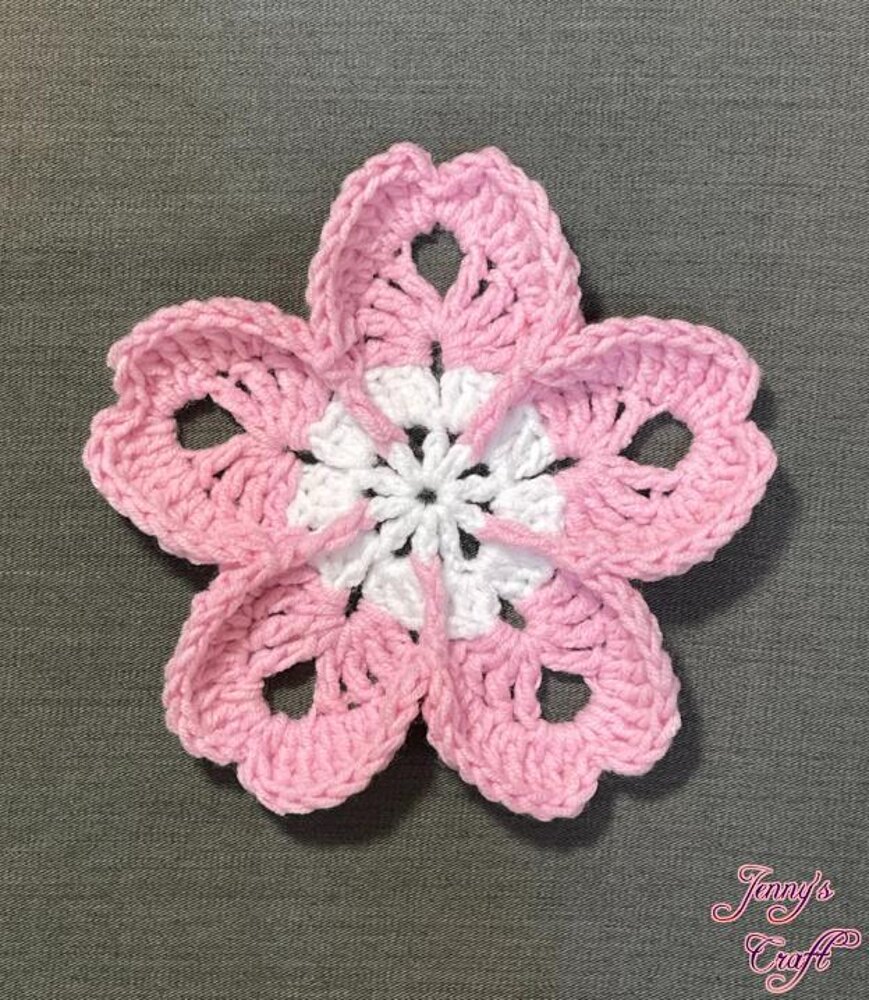 Sakura Coaster (Cherry Flower) Crochet pattern by Jenny Kuo