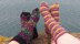 Pretty colourful ladies socks zigzag socks and stained glass socks