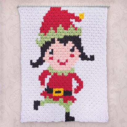 C2C - Girl Elf - Corner to Corner Blanket