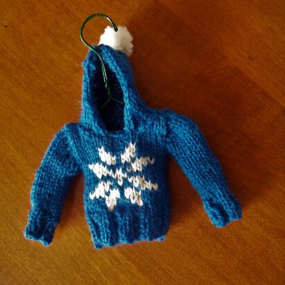 Christmas Tree Ornament Tiny Snowflake Hoodie