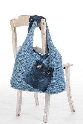 Denim shoulder bag