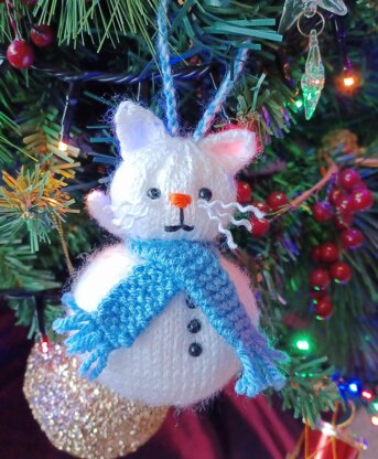 PDF Christmas KNITTING PATTERN Cat-mas Bauble Decoration Dk Hanging Decoration Cute Cat Moggy Ornaments Christmas Tree Santa Snowman Snowcat