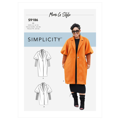 Simplicity Misses' Coat & Jacket S9186 - Sewing Pattern