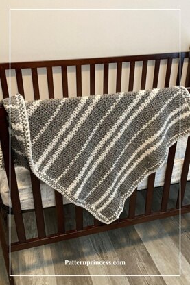 Cozy Man Cave Throw Crochet V-Stitch Blanket