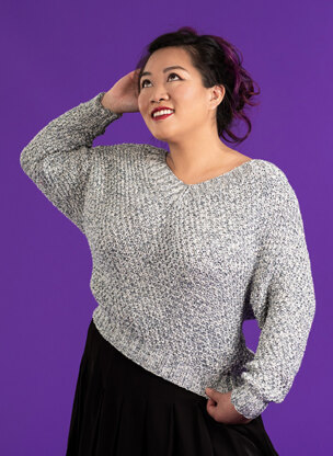 Celestial Sweater - Free Jumper Knitting Pattern For Women in Paintbox Yarns Metallic DK by Paintbox Yarns