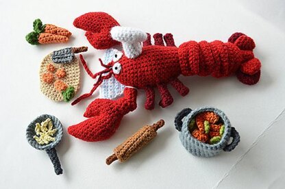 Monsieur the Lobster Chef Amigurumi Pattern