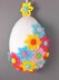 Easter egg door decor with flowers