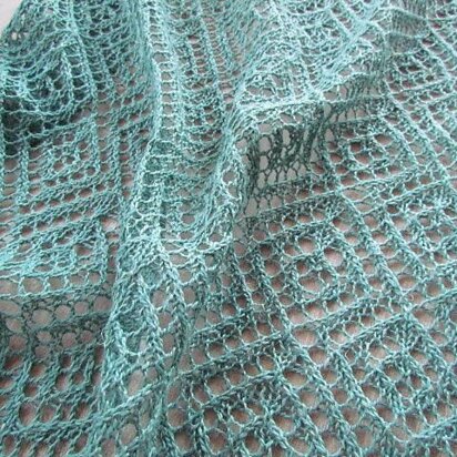 Lozenge Lace Wrap and Scarf - knitting pattern
