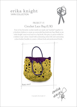 Crochet Lace Bag in Erika Knight Maxi Wool