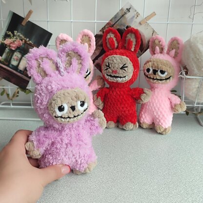 Smiling Bunny, Labubu Crochet