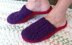 8-Row Felted Slippers, Crochet Scuffies