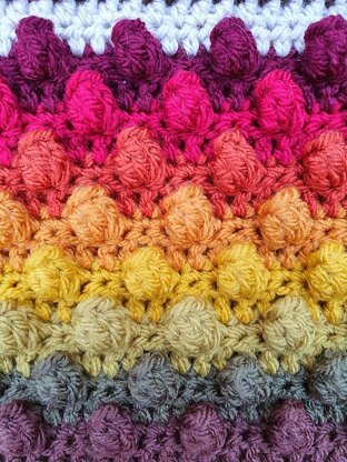 Cosy Autumn Rainbow Blanket