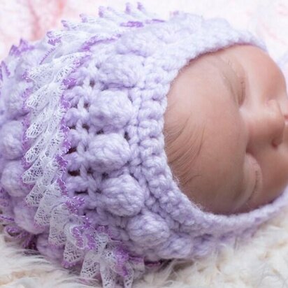 Newborn Aran bobble stitch Bonnet