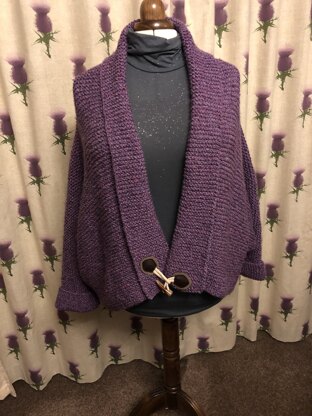 Aran Shawl Collar Cardigan