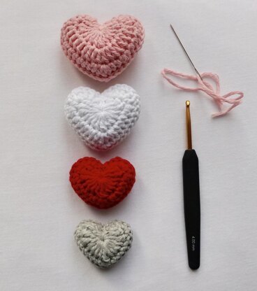 Crochet Stuffed Hearts