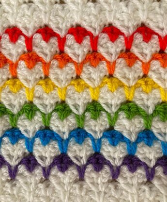 Little hearts rainbow blanket by HueLaVive