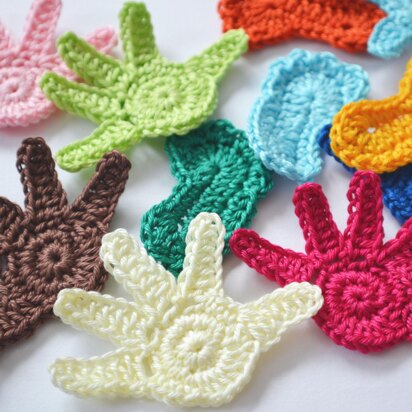 Crochet baby hand. Baby handprint. Crochet baby foot print. Crochet applique. Baby embellishment