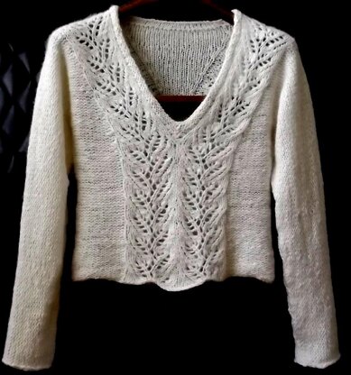 Lace Panel V-Neck 410