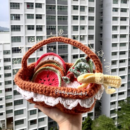 Fruit coasters in basket