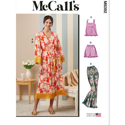 McCall's Misses' Sleepwear M8392 - Sewing Pattern