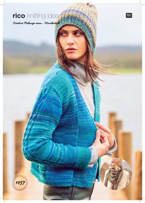 Women's Cardigan and Shawl in Rico Creative Melange Aran Wonderball - 1057 - Downloadable PDF