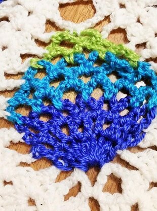 Pineapple Peacock Shawl