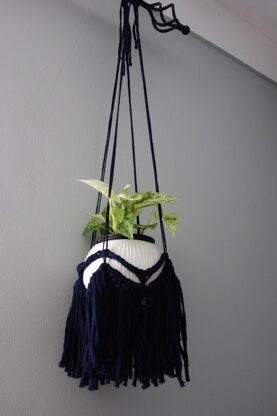 Fringe Skirted Pot Hanger