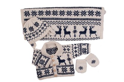 Nordic Knitted Pram Set