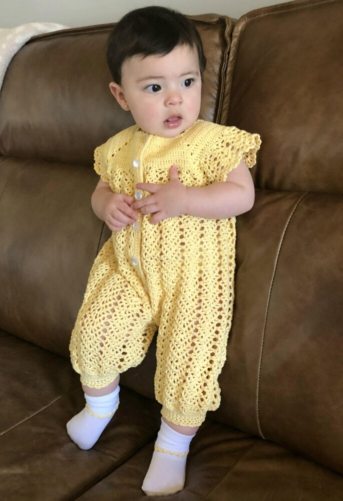 Baby Girl Romper Jumpsuit Crochet pattern by Margaret Whisnant LoveCrafts