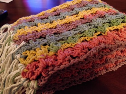 Rainbow waves scarf