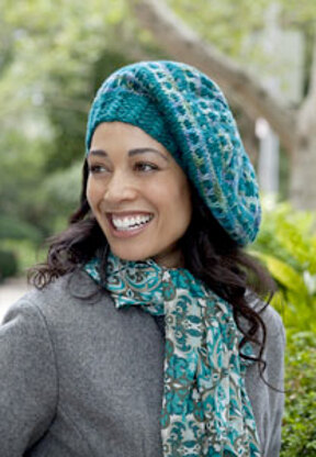 Slip Stitch Beret in Caron Simply Soft Collection and Simply Soft Paints - Downloadable PDF