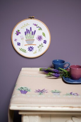 Vervaco Lavender Printed Embroidery Kit (with hoop)