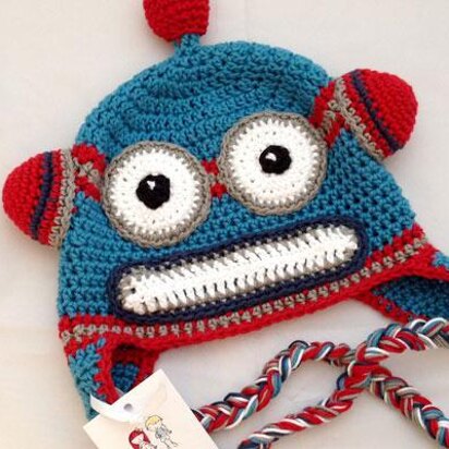 Crochet Robot Hat